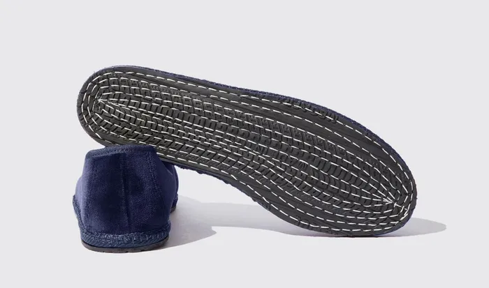 Scarosso Slippers Women Valentina Blu Velluto Blue 8211 Velvet