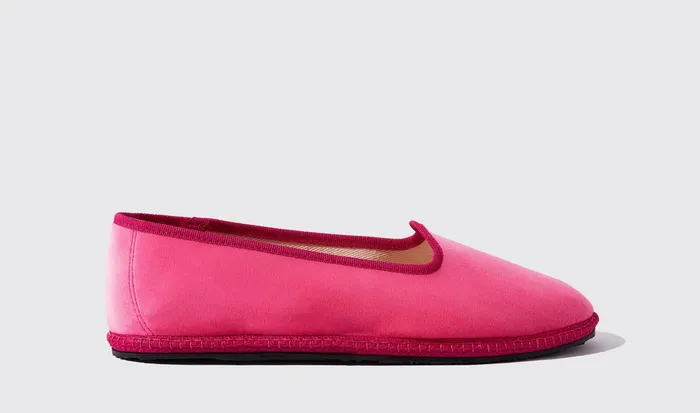 Scarosso Slippers Women Valentina Fucsia Velluto Pink 8211 Velvet