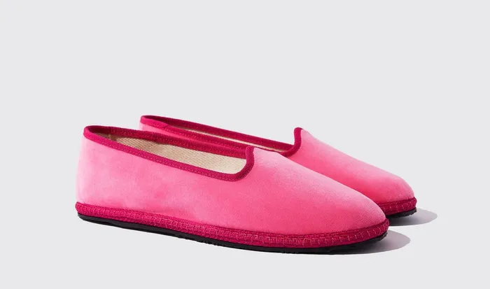 Scarosso Slippers Women Valentina Fucsia Velluto Pink 8211 Velvet