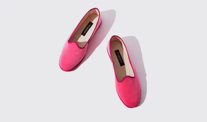 Scarosso Slippers Women Valentina Fucsia Velluto Pink 8211 Velvet