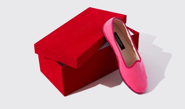 Scarosso Slippers Women Valentina Fucsia Velluto Pink 8211 Velvet