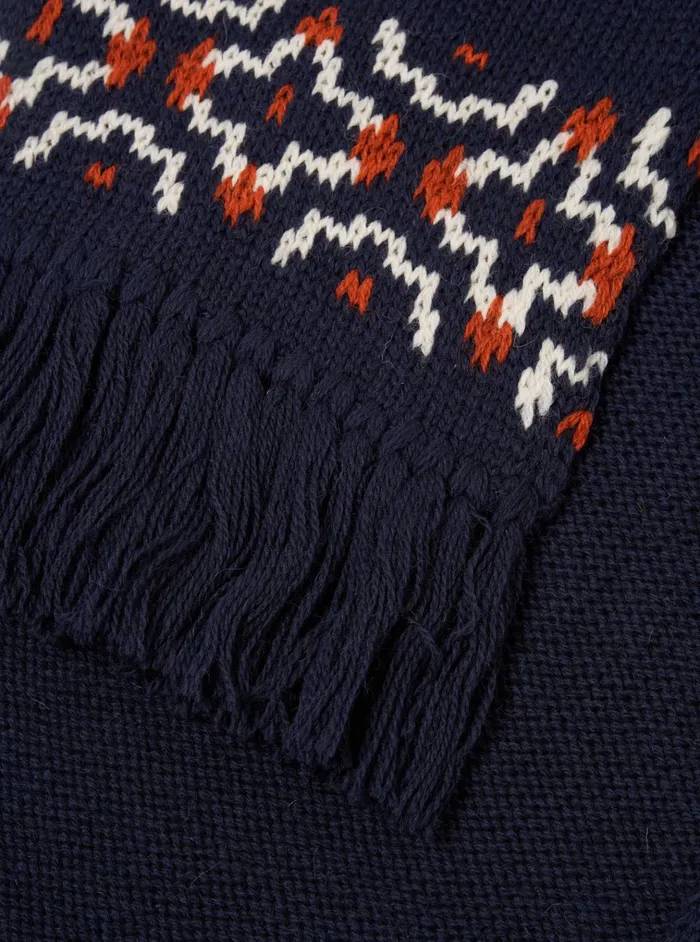 Scarves Men Universal Works Universal Works Wool Scarf In NavyEcru British Wool