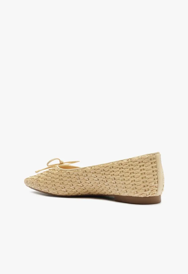 Schutz Shoes Ballerinas Women Arissa Straw Ballet Flat Beige