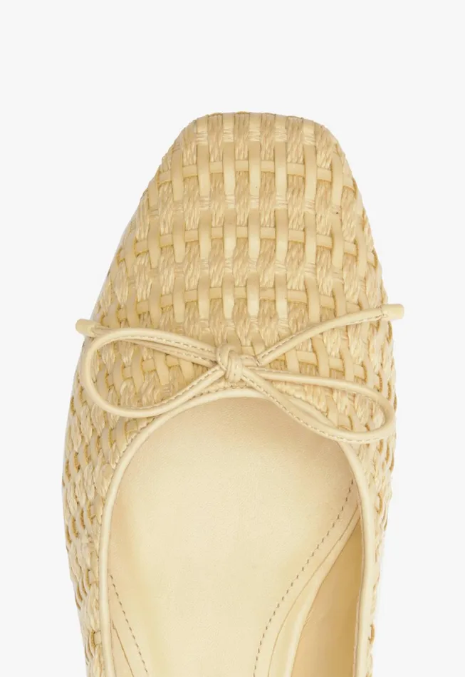 Schutz Shoes Ballerinas Women Arissa Straw Ballet Flat Beige