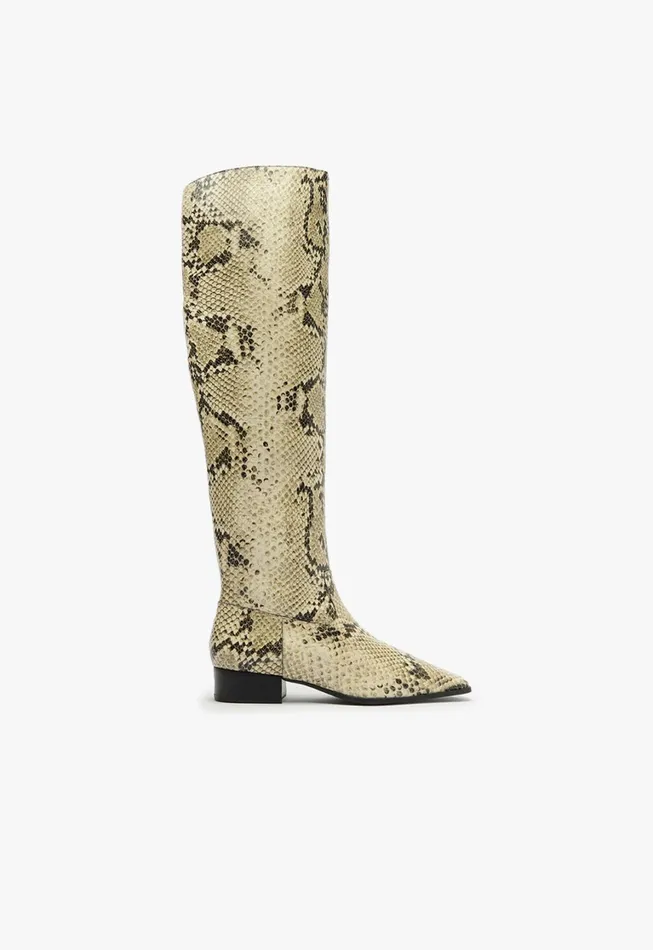 Schutz Shoes Boots Women Helena Over The Knee Boot Animal Print