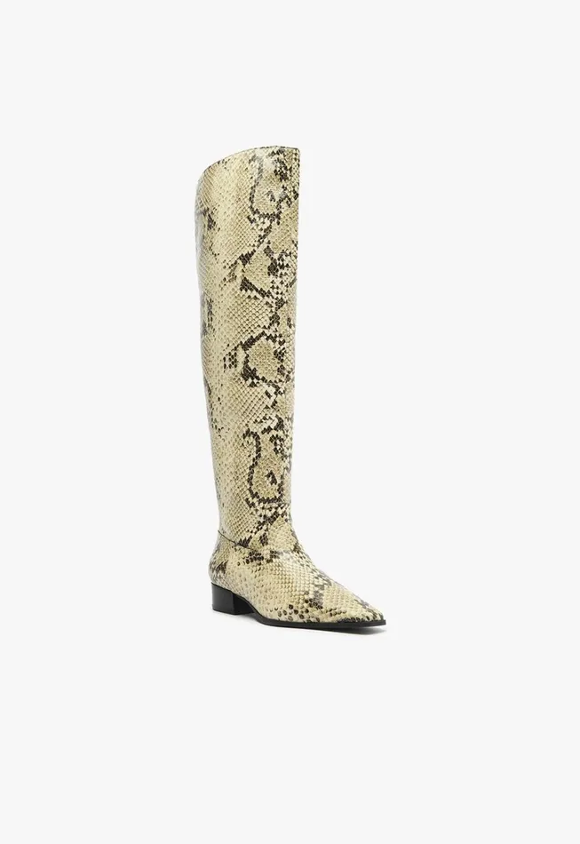 Schutz Shoes Boots Women Helena Over The Knee Boot Animal Print Schutz Shoes Boots Women Helena Over The Knee Boot Animal Print