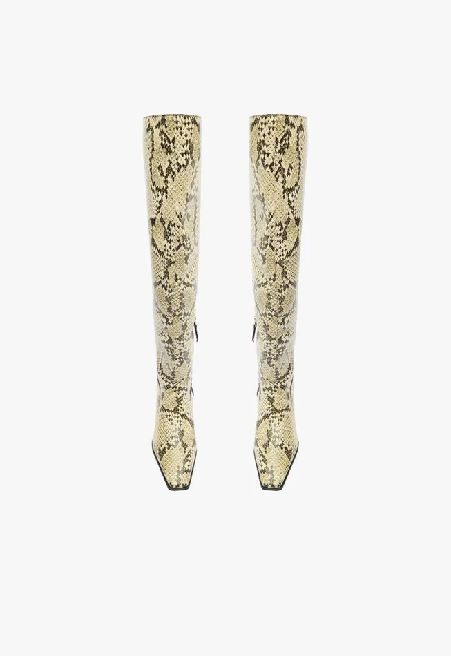 Schutz Shoes Boots Women Helena Over The Knee Boot Animal Print Schutz Shoes Boots Women Helena Over The Knee Boot Animal Print