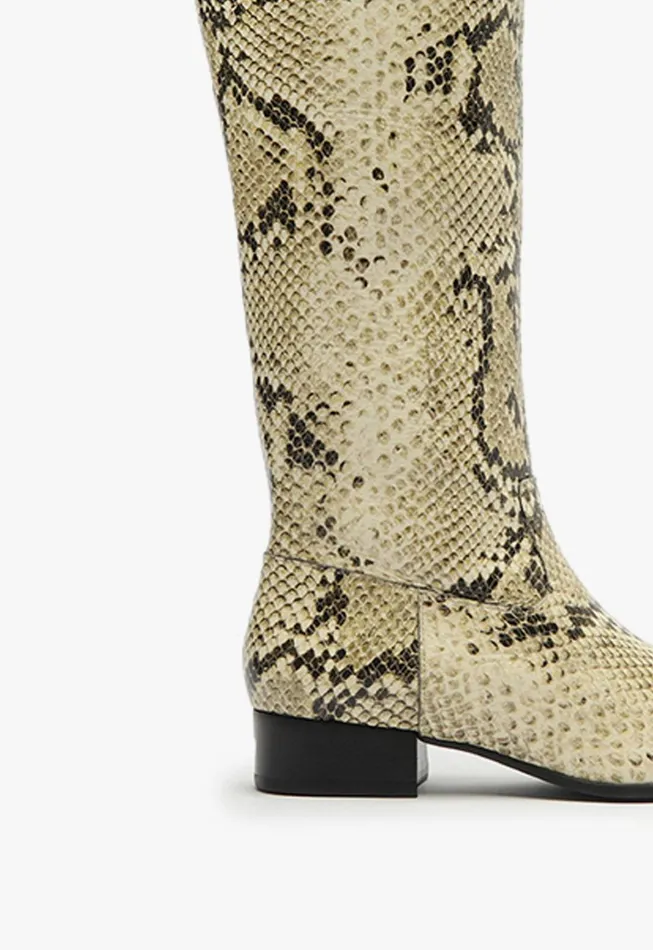 Schutz Shoes Boots Women Helena Over The Knee Boot Animal Print Schutz Shoes Boots Women Helena Over The Knee Boot Animal Print