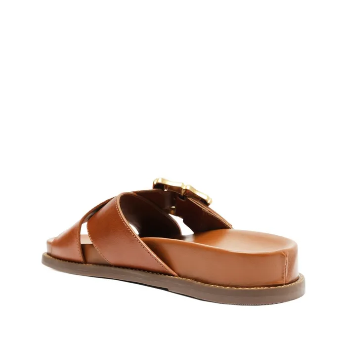 Schutz Shoes Enola Women Enola Crossed Sporty Sandal Camel