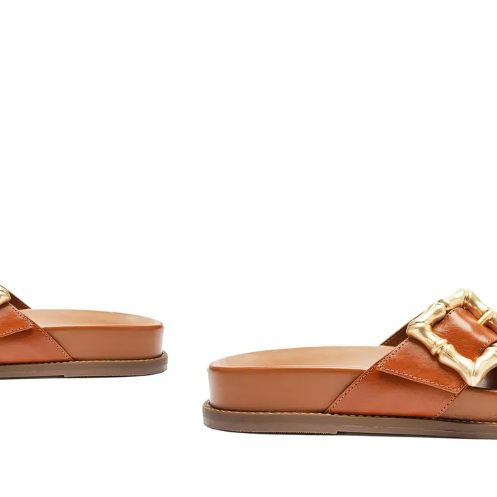 Schutz Shoes Enola Women Enola Crossed Sporty Sandal Camel