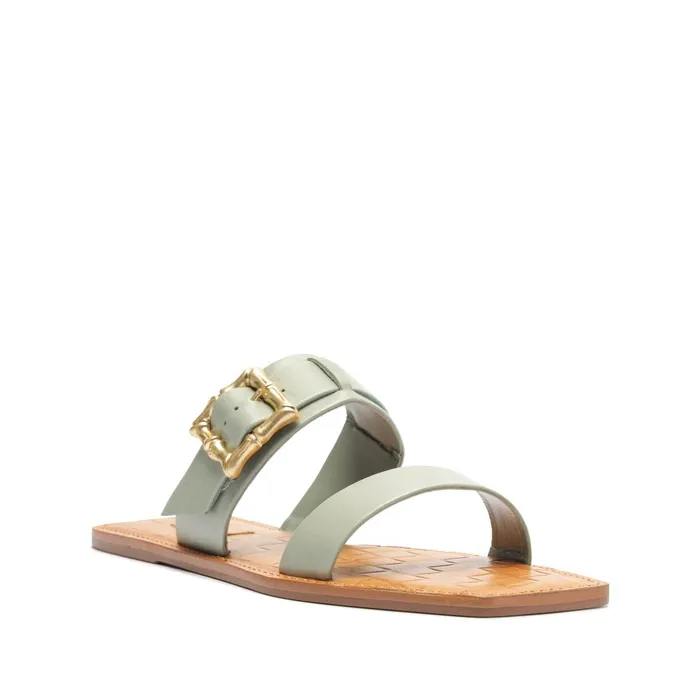 Schutz Shoes Enola Women Enola Double Leather Sandal Green
