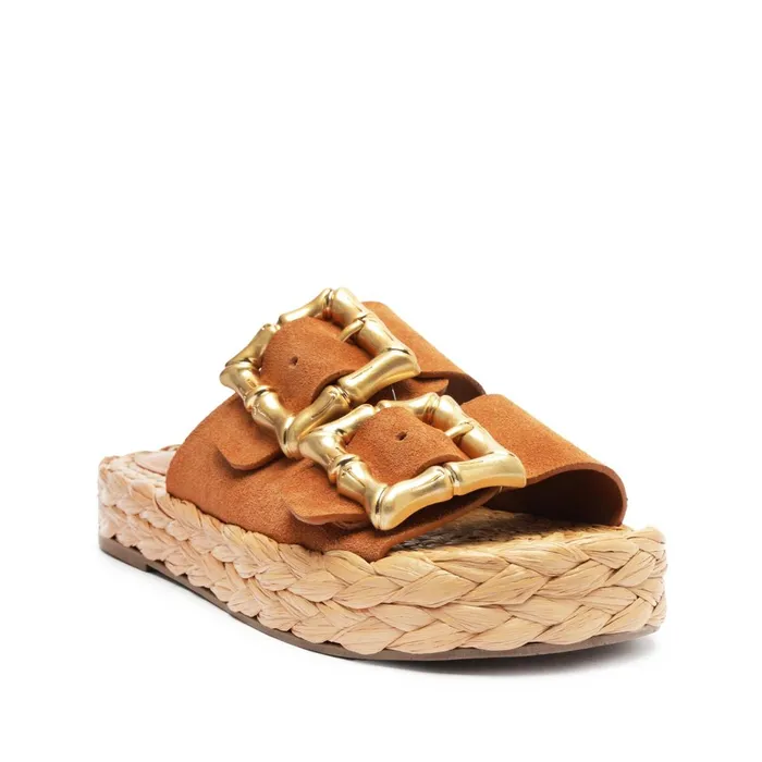 Schutz Shoes Enola Women Enola Rope Flat Sandal Honey Peach