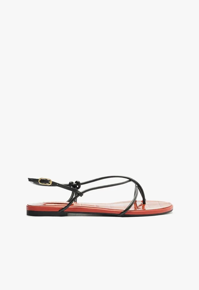 Schutz Shoes Flats Women Malta Flat Sandal Orange