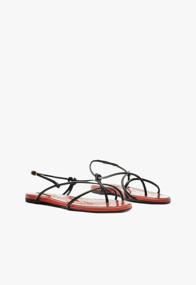 Schutz Shoes Flats Women Malta Flat Sandal Orange