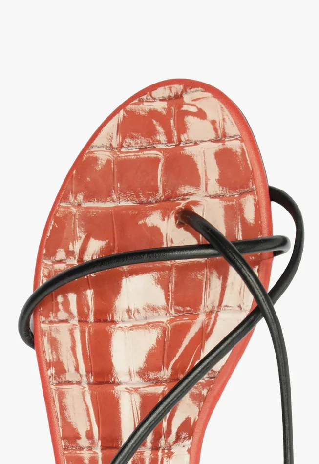 Schutz Shoes Flats Women Malta Flat Sandal Orange
