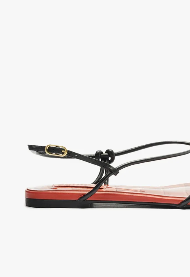 Schutz Shoes Flats Women Malta Flat Sandal Orange