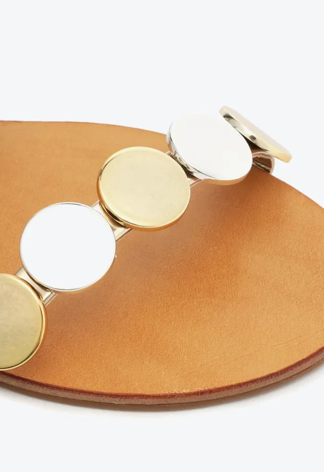 Schutz Shoes Mules Women Acacia Flat Sandal Gold