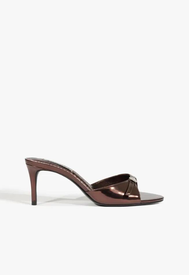 Schutz Shoes Mules Women Jane Mule Sandal Dark Brown