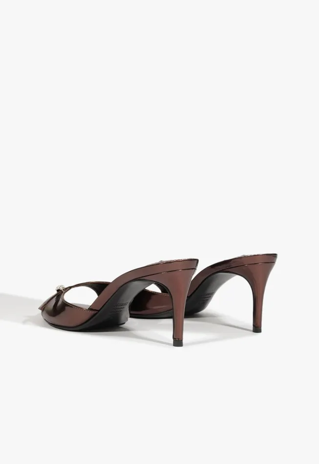 Schutz Shoes Mules Women Jane Mule Sandal Dark Brown