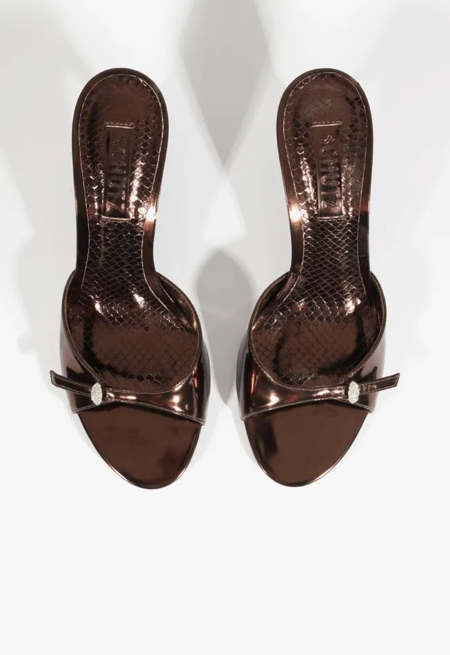Schutz Shoes Mules Women Jane Mule Sandal Dark Brown