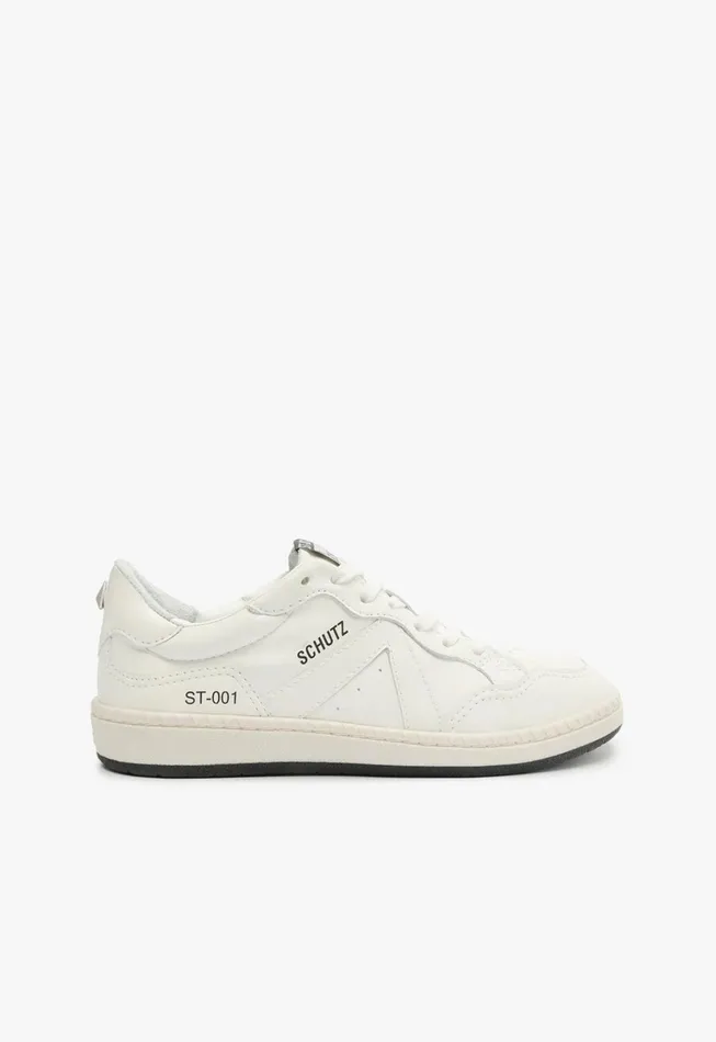 Schutz Shoes Sneakers Women St001 Leather Sneaker White