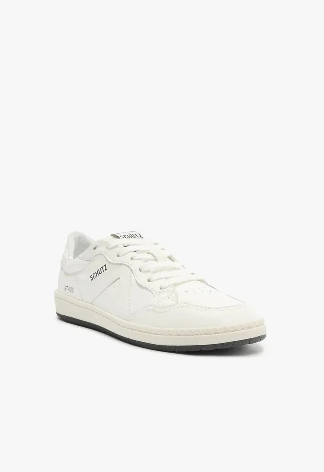 Schutz Shoes Sneakers Women St001 Leather Sneaker White