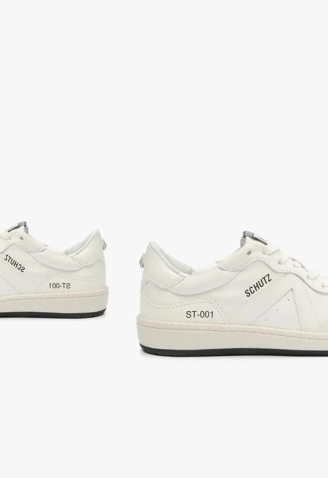 Schutz Shoes Sneakers Women St001 Leather Sneaker White