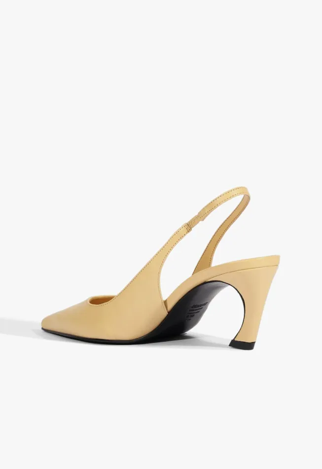 Schutz Shoes Women Lexi Sling Mid Pump Beige