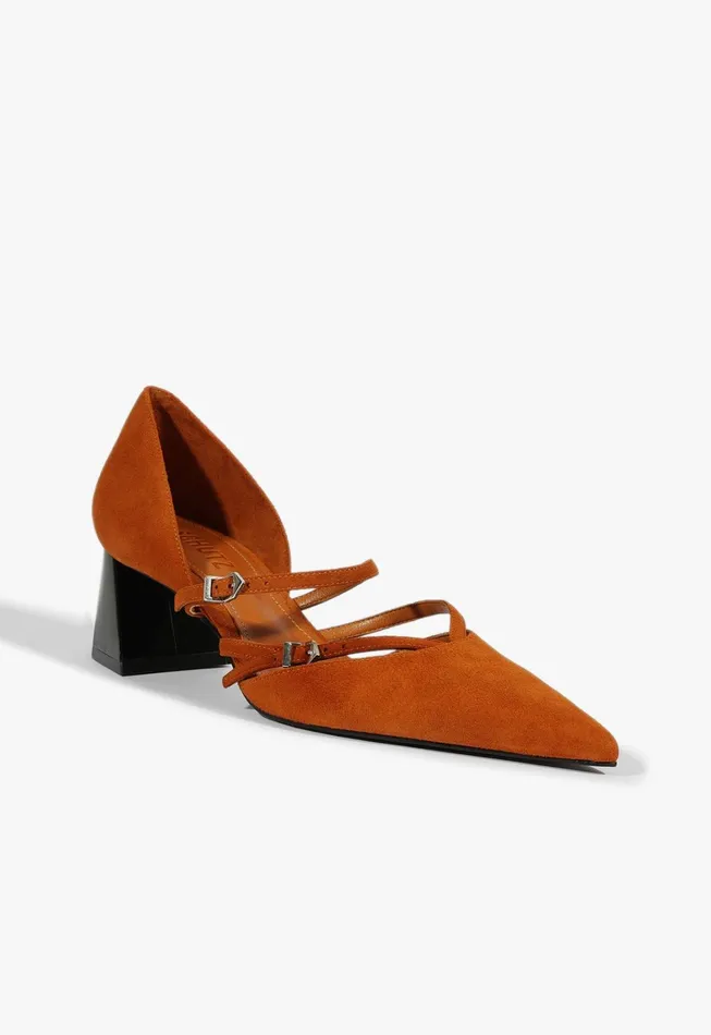 Schutz Shoes Women Rue Mid Pump Brown