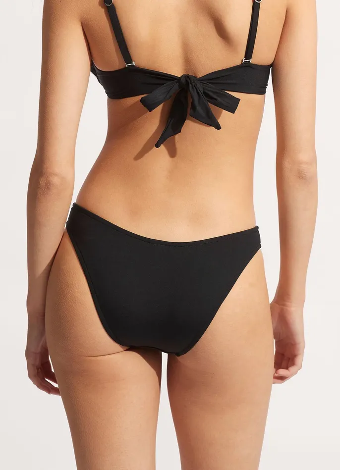 Seafolly High Cut Pant 8211 Black Women Brazilian