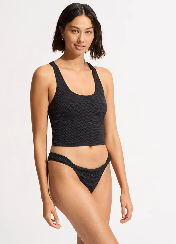 Seafolly Sea Dive Action Back Tank Bikini Top 8211 Black Women Bralette Seafolly Sea Dive Action Back Tank Bikini Top 8211 Black Women Bralette
