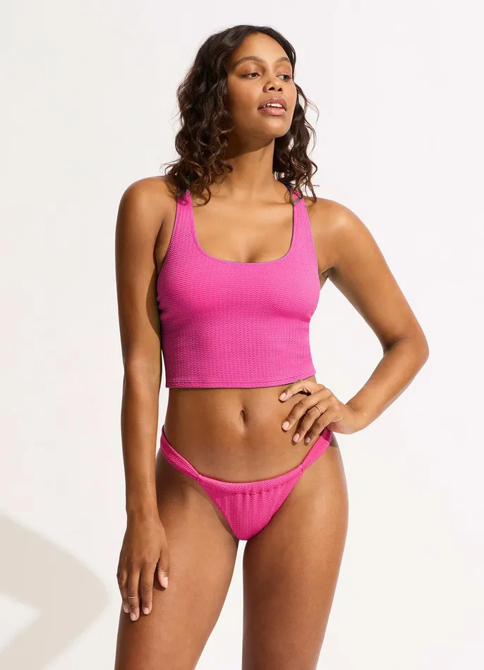 Seafolly Sea Dive Action Back Tank Bikini Top 8211 Fuchsia Rose Women Bralette
