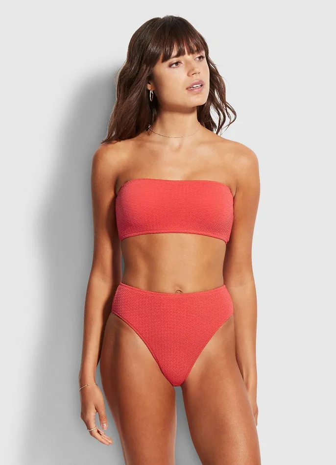 Seafolly Sea Dive High Rise Pant 8211 FiestaCoral Women High Waisted
