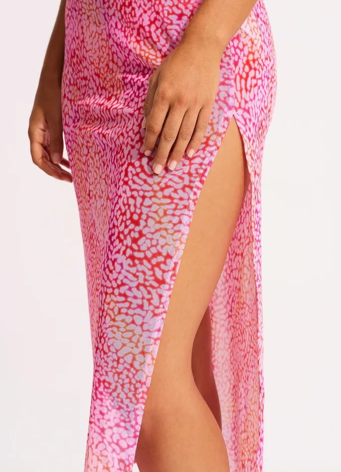 Seafolly Sea Skin Mesh Cover Up 8211 Fuchsia Rose Women Beach Dresses