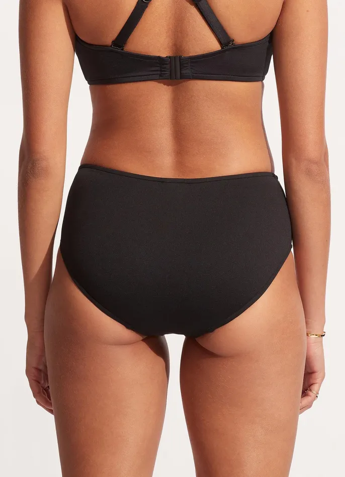 Seafolly Seafolly Collective Gathered Front Retro Pant 8211 Black Women More Coverage
