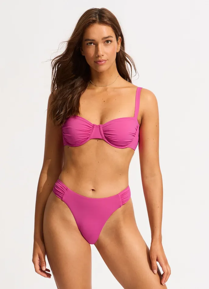 Seafolly Seafolly Collective Ruched Underwire Bikini Top 8211 Hot Pink Women Underwire
