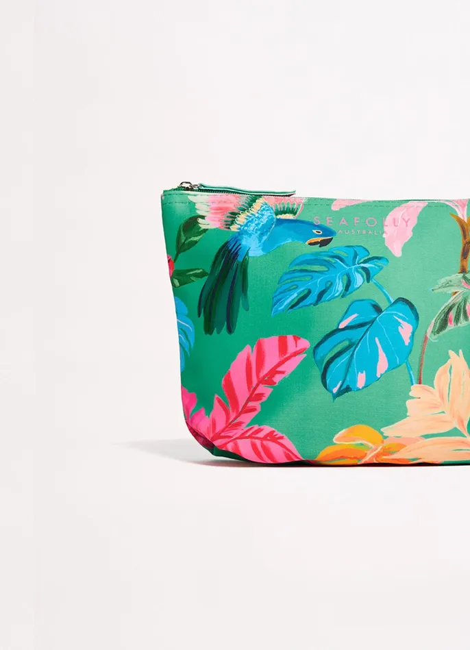Seafolly Tropica Zip Pouch 8211 Jade Women Beach Bags Seafolly Tropica Zip Pouch 8211 Jade Women Beach Bags