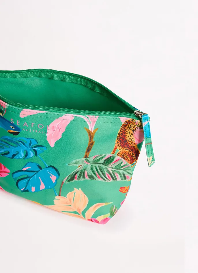 Seafolly Tropica Zip Pouch 8211 Jade Women Beach Bags Seafolly Tropica Zip Pouch 8211 Jade Women Beach Bags
