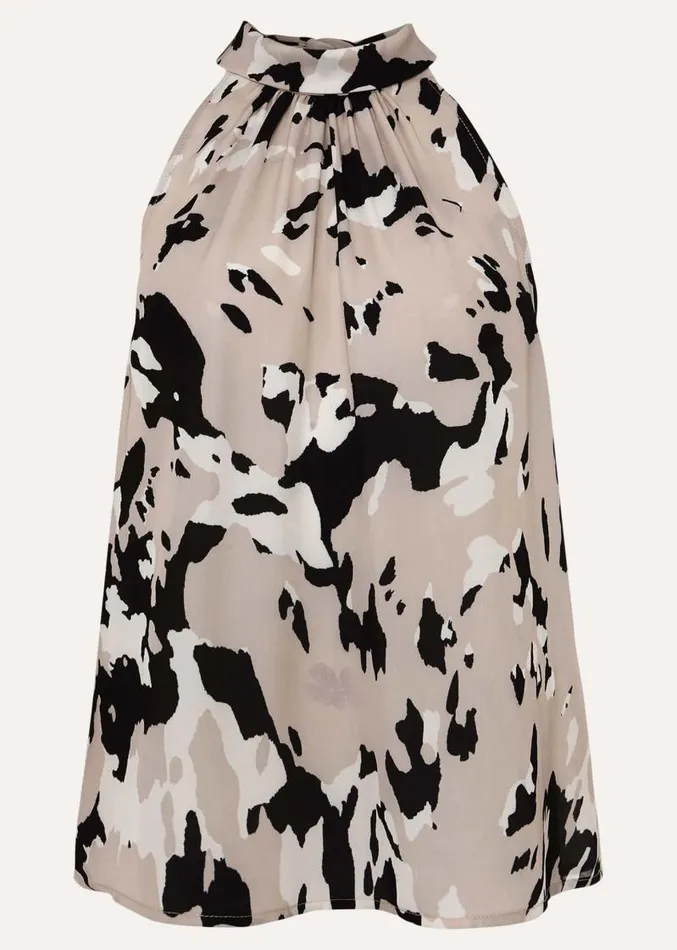 Sejal Printed Halter Neck Top Blackputty Women Phase Eight Shirts and Blouses Sejal Printed Halter Neck Top Blackputty Women Phase Eight Shirts and Blouses