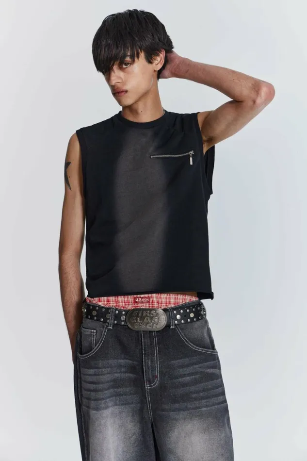Shade Loopback Tank Black Men Jaded London Vests