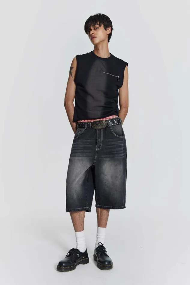 Shade Loopback Tank Black Men Jaded London Vests Shade Loopback Tank Black Men Jaded London Vests