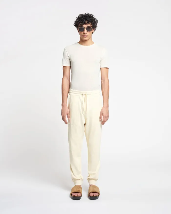 Shay Organically Grown Cotton Sweatpants Creme MenWomen Nanushka Pants