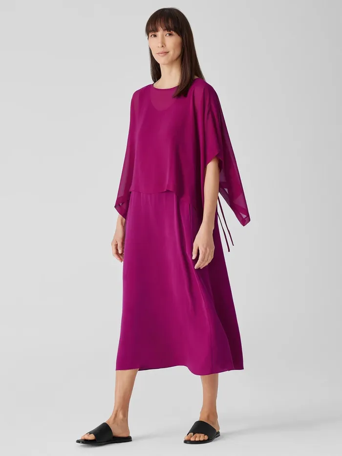Sheer Silk Georgette Poncho Rhapsody Women Eileen Fisher Tops and Tees