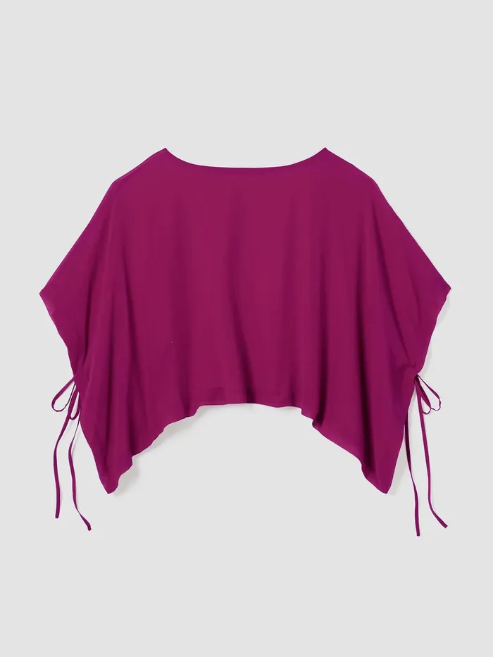 Sheer Silk Georgette Poncho Rhapsody Women Eileen Fisher Tops and Tees