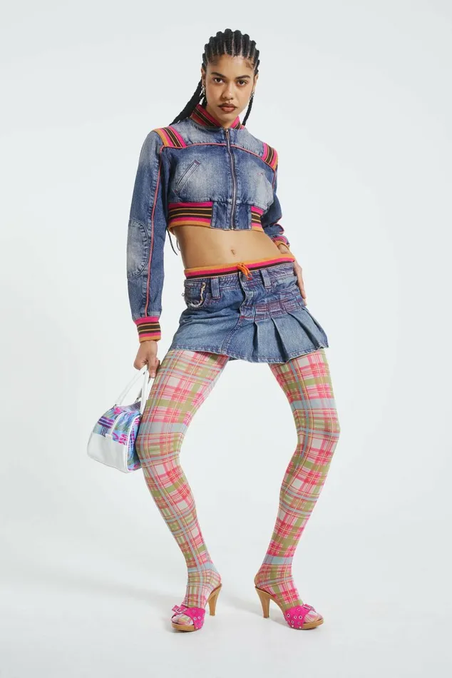 Sherbet Denim Side Pleat Mini Skirt Blue Women Jaded London Skirts Sherbet Denim Side Pleat Mini Skirt Blue Women Jaded London Skirts