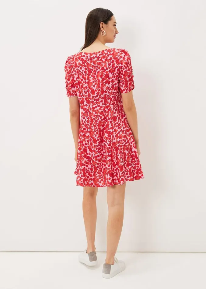 Sheryl Floral Tea Dress Pinkred Women Phase Eight Dresses