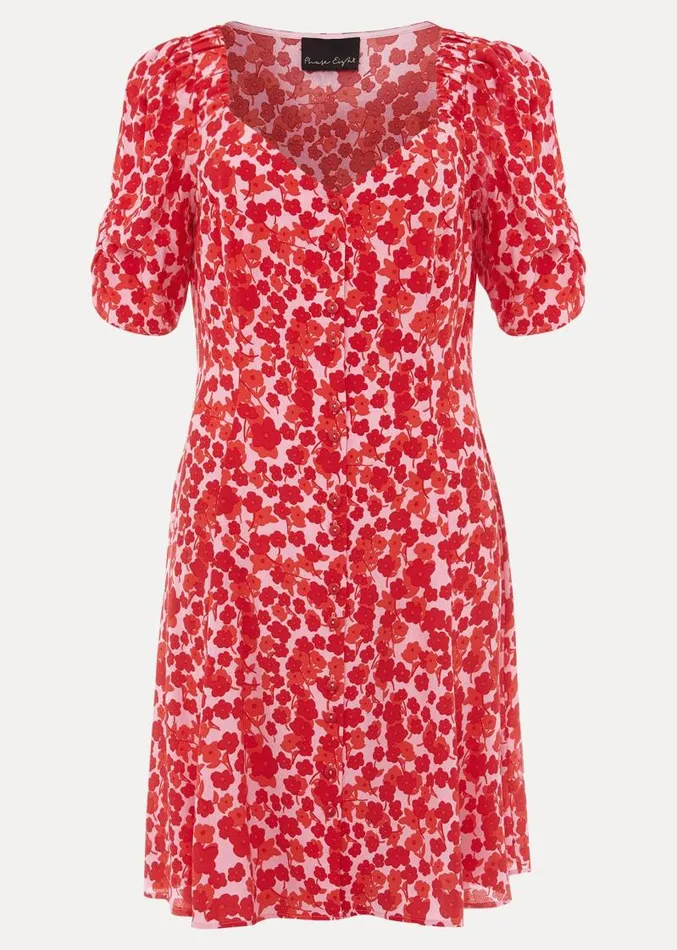 Sheryl Floral Tea Dress Pinkred Women Phase Eight Dresses
