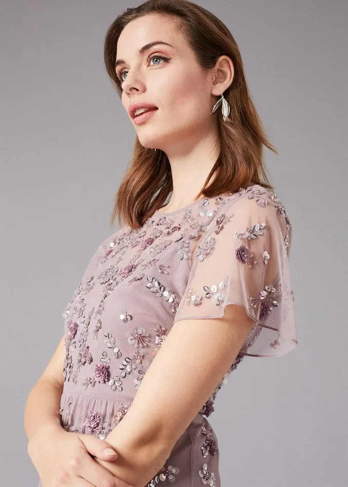 Shirin Embellished Maxi Dress Soft Lilac Women Phase Eight Dresses