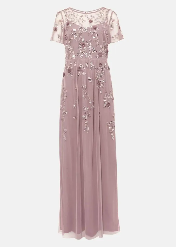 Shirin Embellished Maxi Dress Soft Lilac Women Phase Eight Dresses