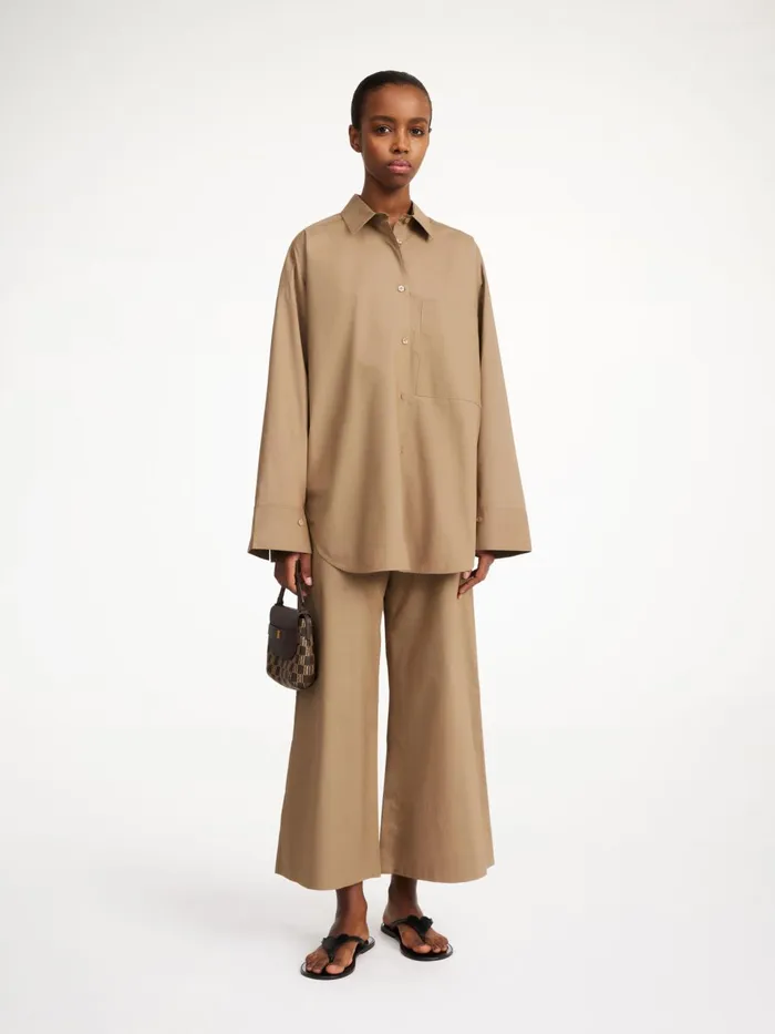 Shirts Women By Malene Birger Derris Organic Cotton Shirt Shitake